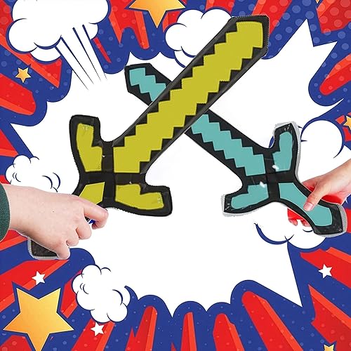 Miniatura 3 de Mkork&fzsx Juguete de espada inflable, armas, espada para niños, recuerdos de fiesta (paquete de 16)
