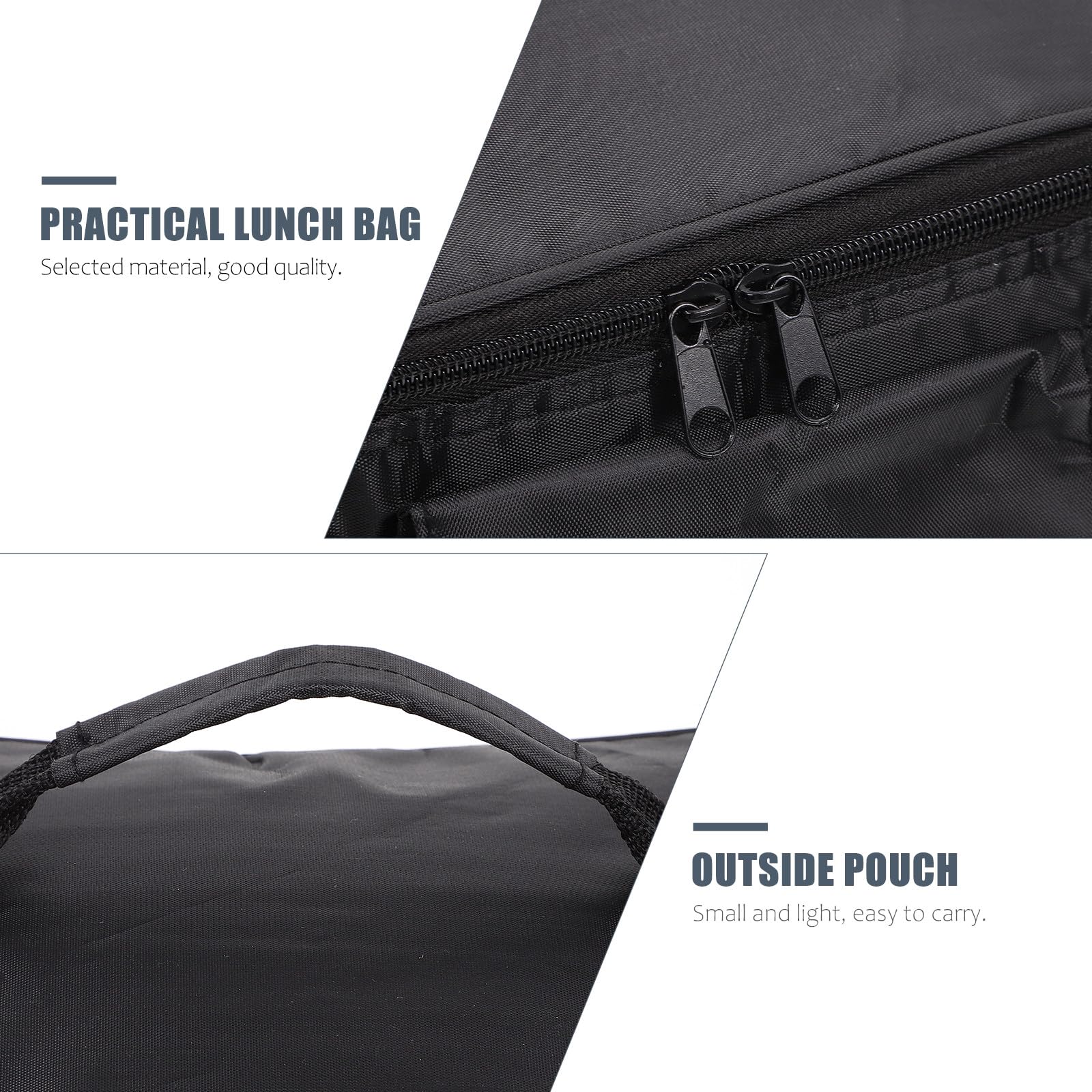 Kichvoe Bolsa Térmica para Almuerzo de Cobre Negro Capacidad para Mantener Alimentos Frescos y Fríos Adecuado para Picnic y Parque de Diversiones