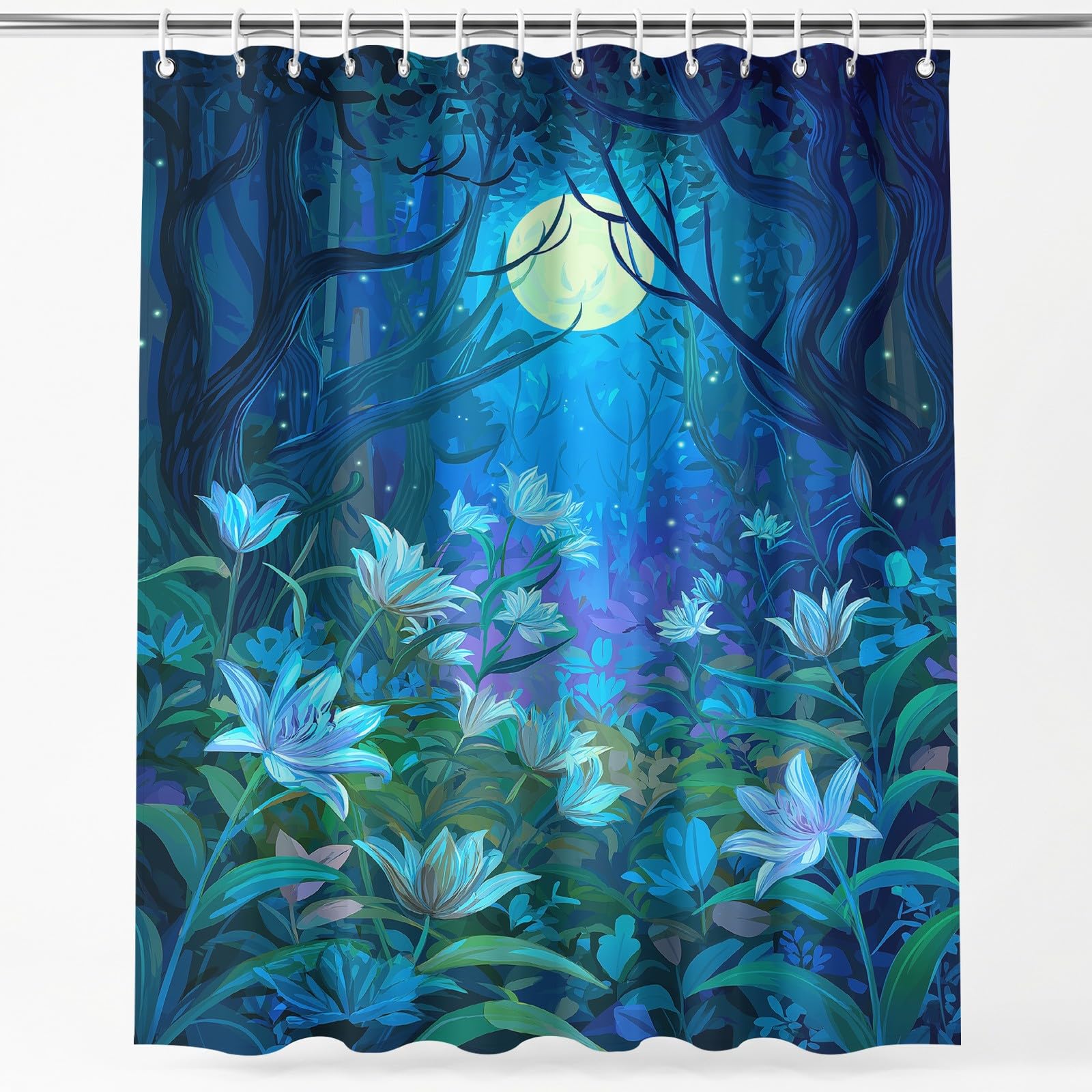 Générique Rideau de Douche Anti-Moisissure 200 x 200 cm Forêt