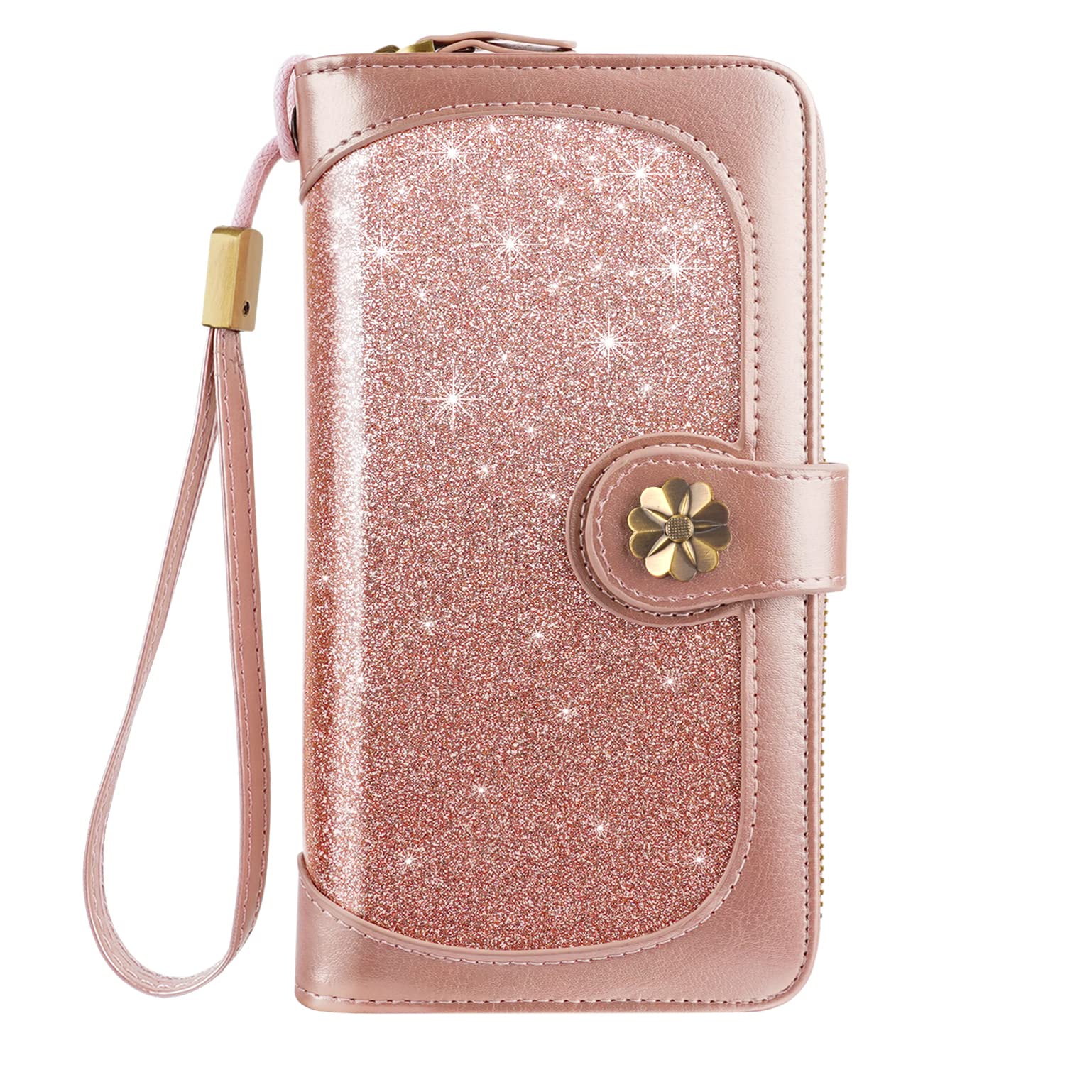 Coco Rossi Wallets for Women Multi Card Holder Wallet Clutch Wallet Card Holder Organizer Ladies Purse with Wrist strap Purse