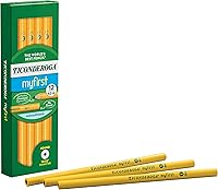 Vista 4 de Ticonderoga Lápices de madera para principiantes, 2 HB suaves, amarillo, 12 unidades (X13080)