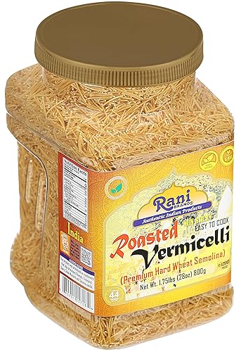 Miniatura 6 de Rani Vermicelli asados (fideos de trigo tostado) 28 oz (1.75 libras) Tarro PET de 28.22 oz  Todo natural  Vegano  Sin OMG  Origen indio