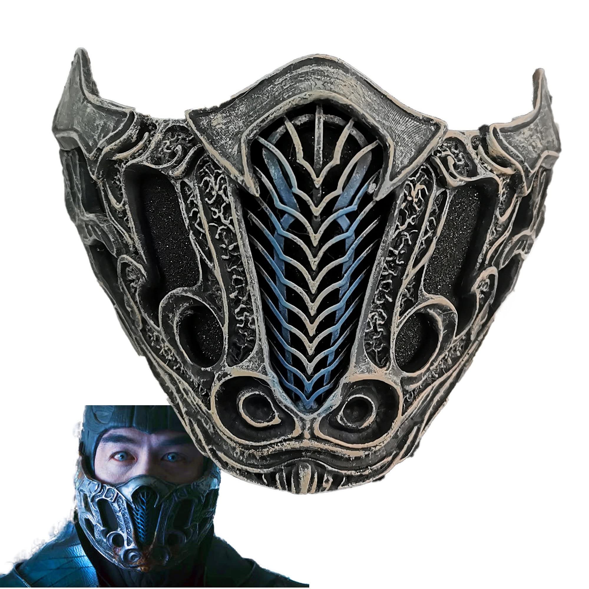 Mortal Destruction 2021 Flim Scorpion/Lin Kuei Resin Kombat Mask Cosplay Costume Props