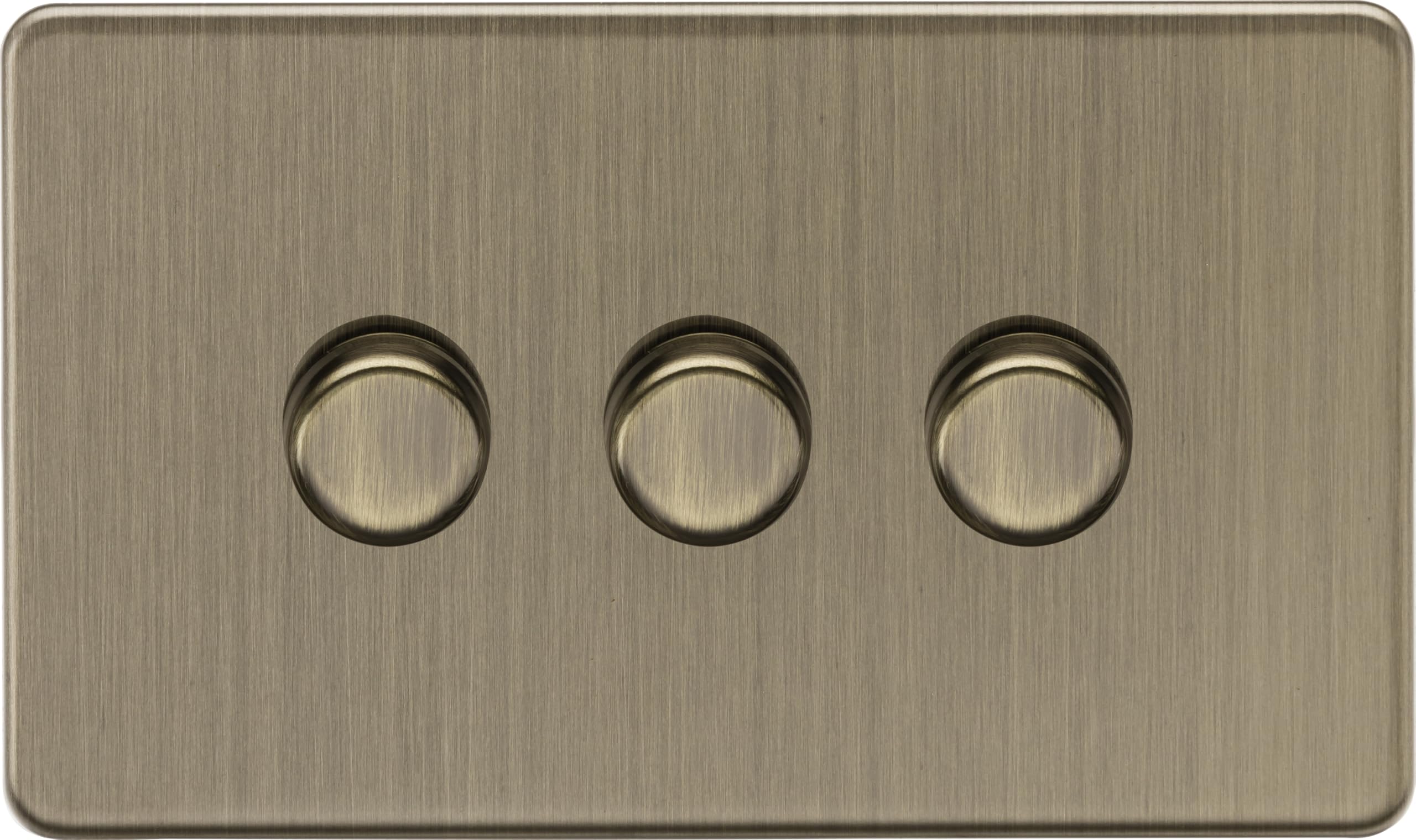Knightsbridge 3G 2-way 10-200W (5-150W LED) Intelligent dimmer - Antique Brass