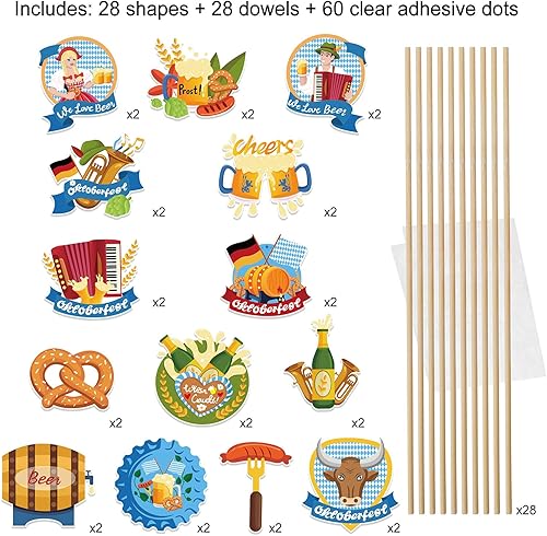 Miniatura 4 de Happiness Oktoberfest - Centros de mesa para el Oktoberfest, centros de mesa alemanes para el Oktoberfest, fiesta de cerveza alemana, festival de