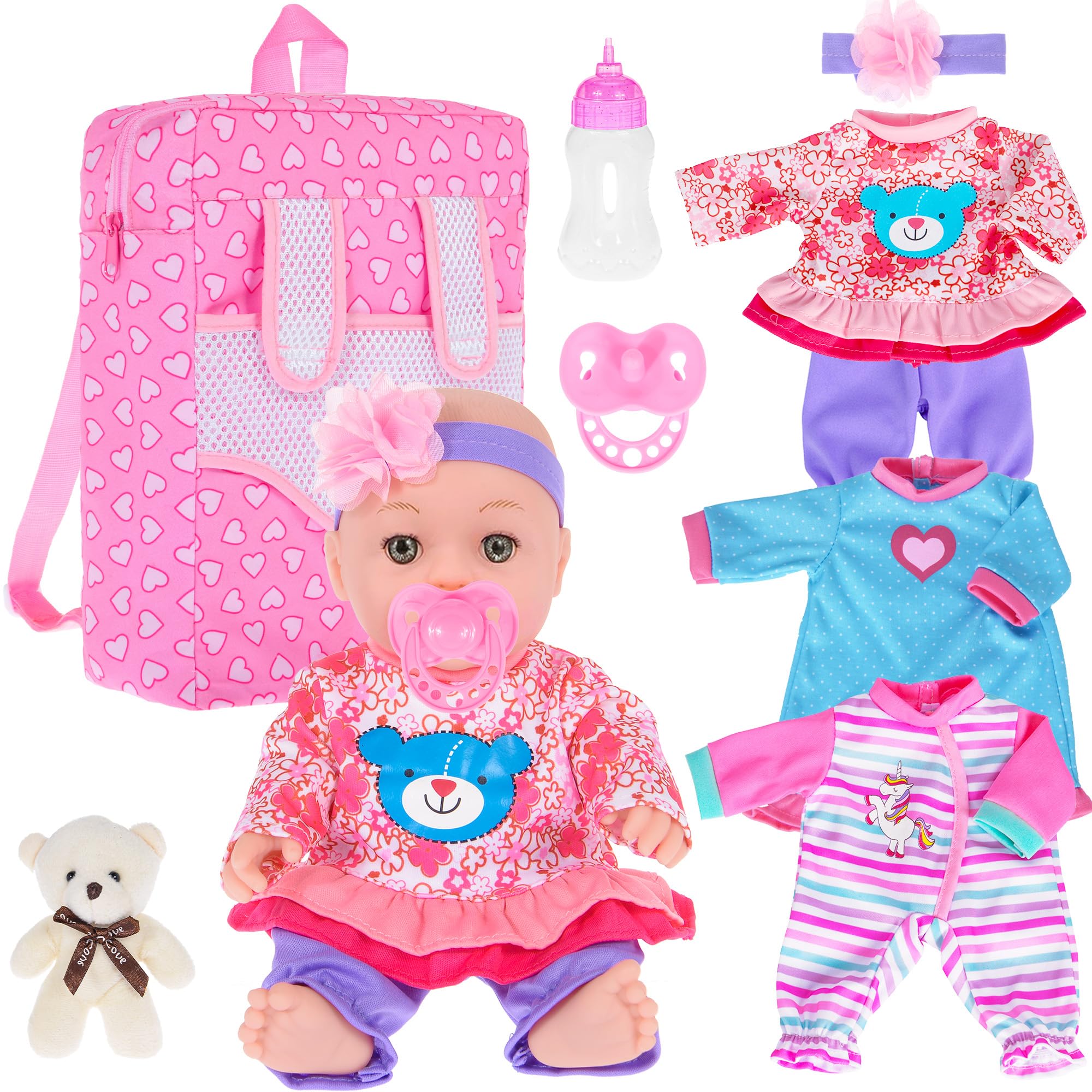 Amazon.com: ebuddy 12 inch Baby Doll and Accessories-Reborn Baby