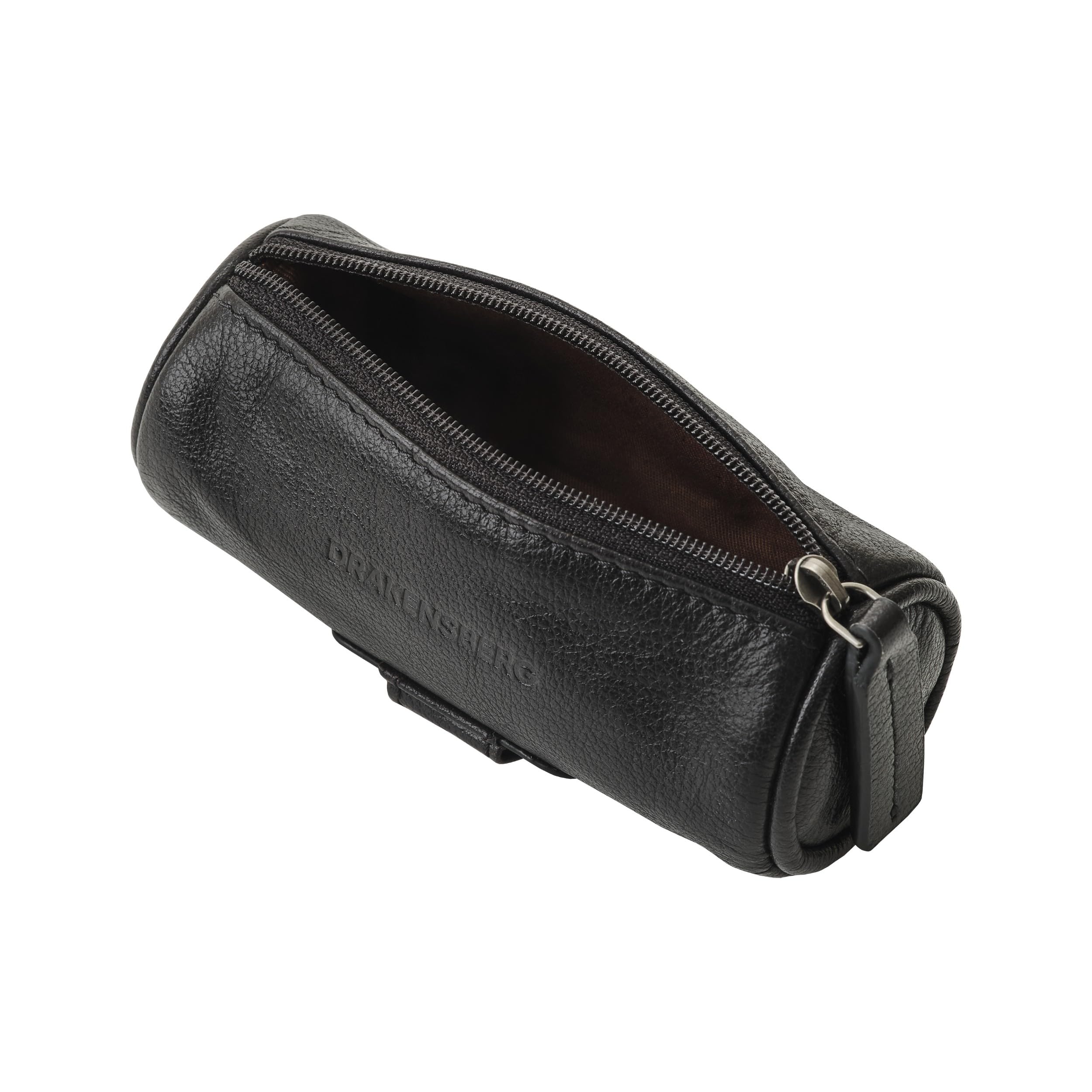 DRAKENSBERG Birdie Étui de luxe en cuir pour balles de golf avec porte-tees, 3 balles, Noir