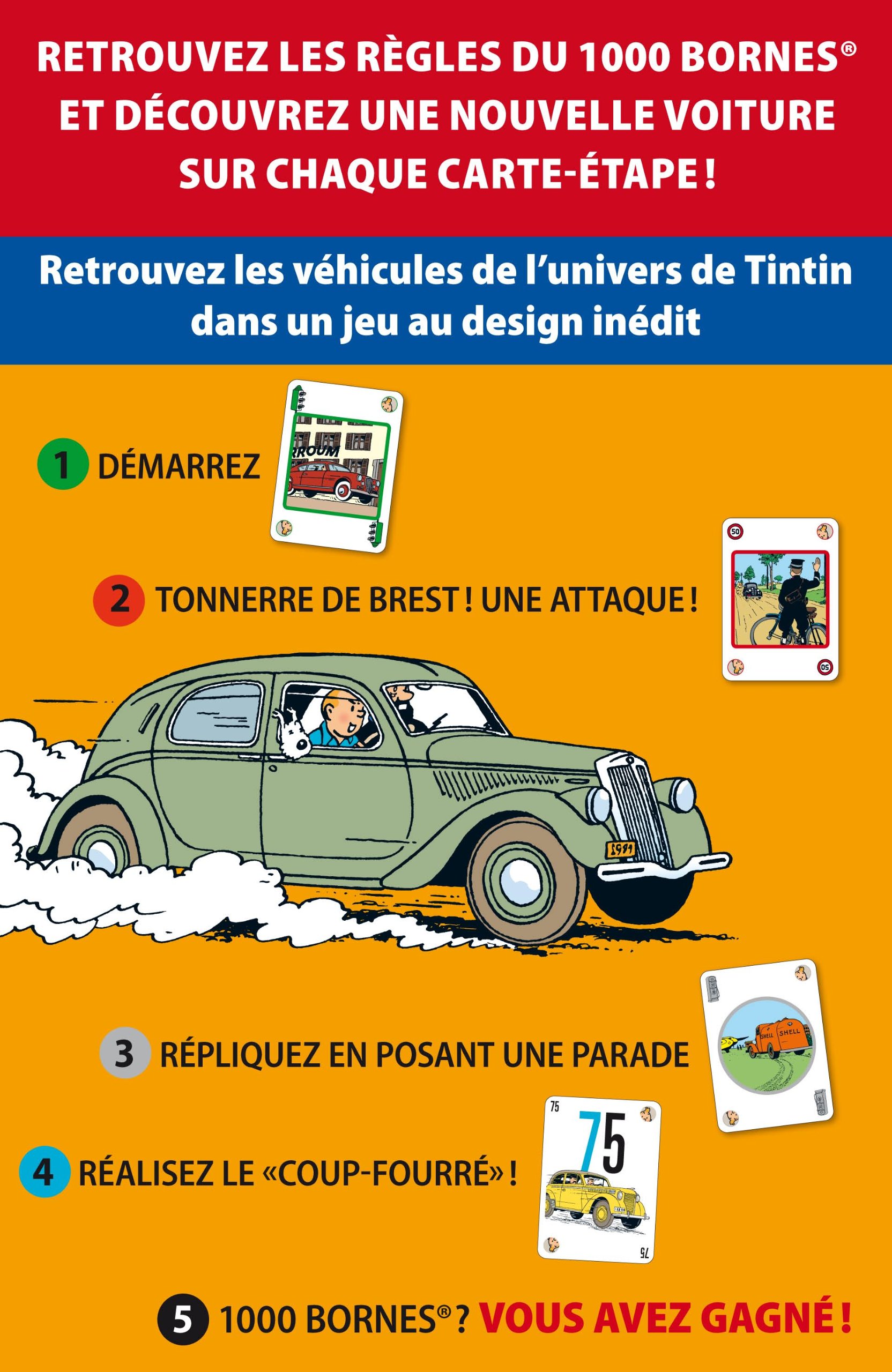 Dujardin - 59029 - Jeu de société - 1000 Bornes - Tintin
