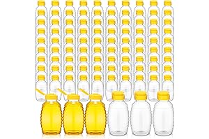 Tioncy Clear Plastic Honey Bottles with Caps for Abundant Storage