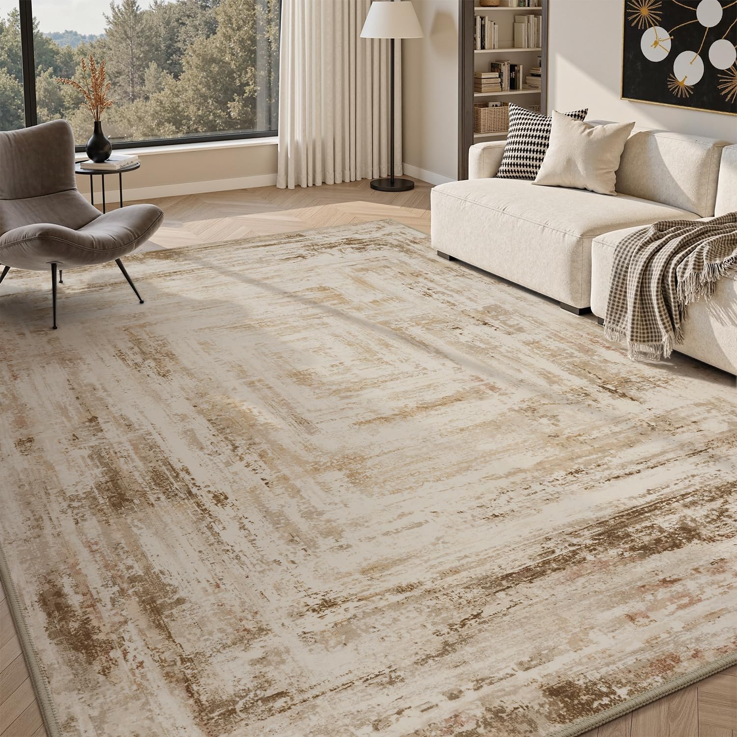 MontVoo-Area Rug 6X9-Abstract Rugs for Living Room-Soft Bedroom