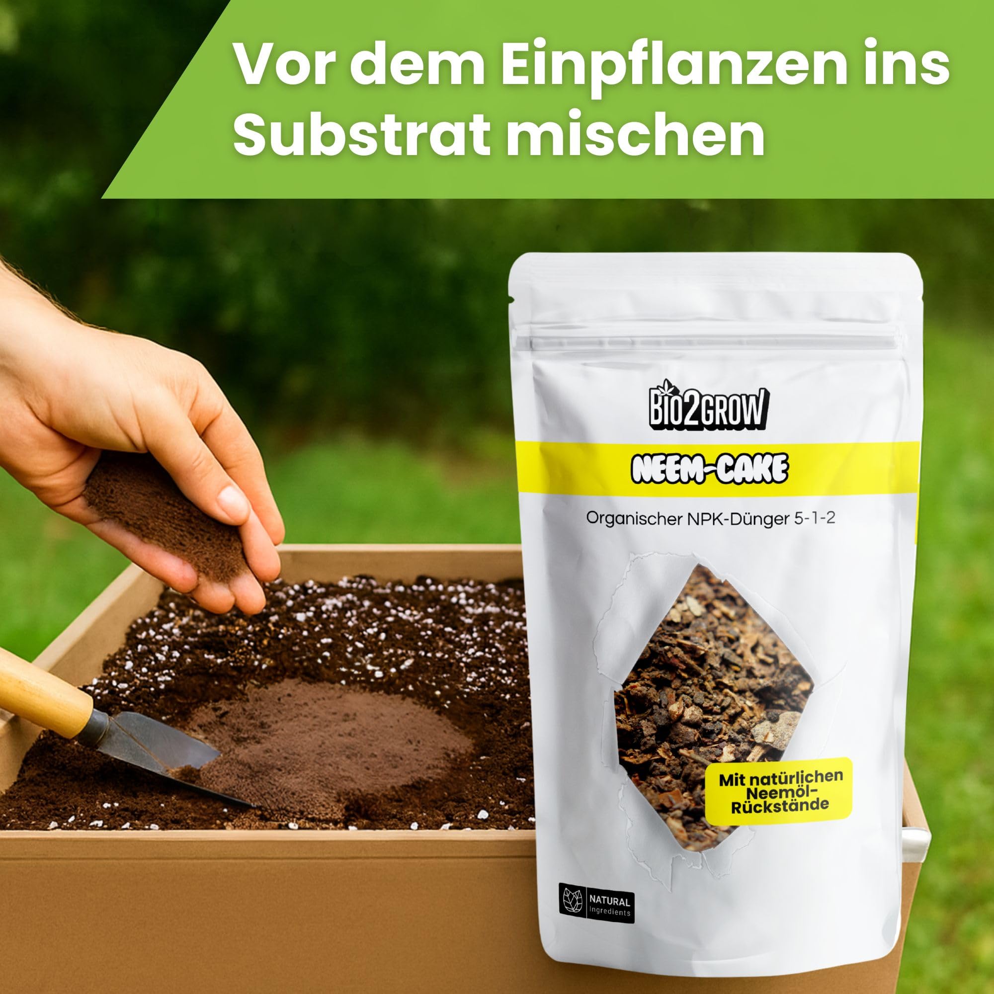 Neem Cake 5 KG – natürlicher Bodenhilfsstoff, organischer Dünger für Bodenverbesserung