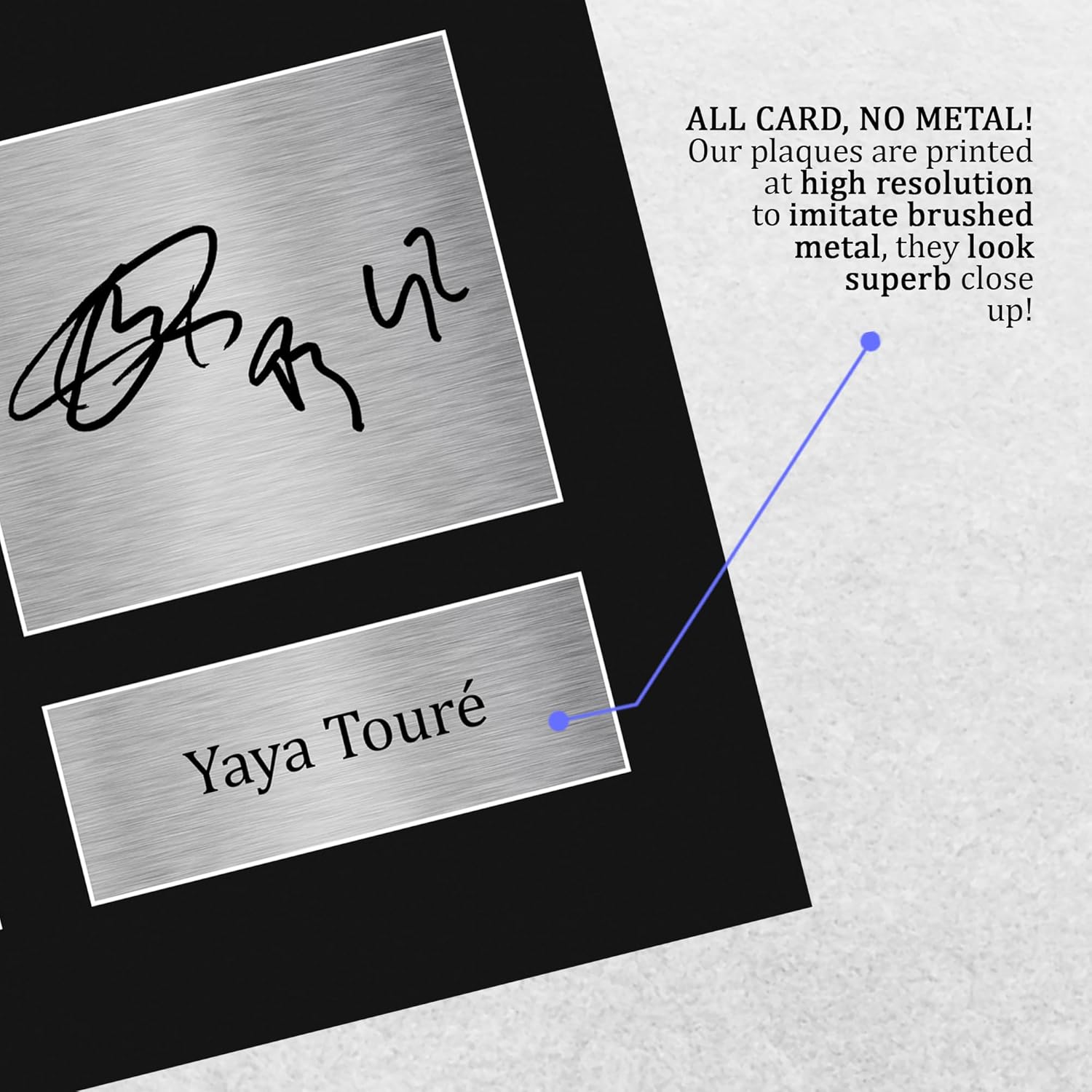 HWC Trading Yaya Toure Manchester City Gifts Printed Signed Autograph Picture for Soccer Fans and Supporters - US Letter (ID-009083)
