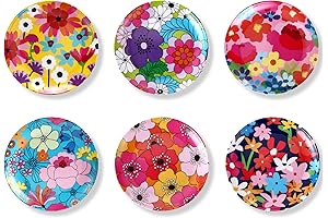 180 Degrees French Bull Melamine Assorted Plates: Vibrant Garden Floral Designs for Every Occasion