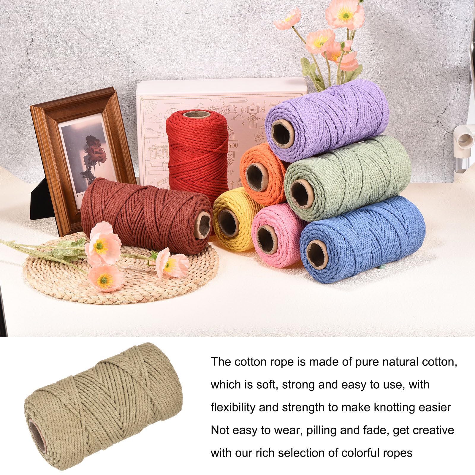 Rebower 0.2 Inch 328 Feet Macrame Cord - Image 3