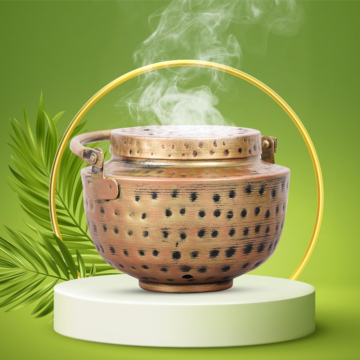 Hand Hammered Charcoal Resin Cone Incense Burner for Bohemian Boho Décor, Meditation Spiritual Yoga Décor, Vintage Antique Décor, New House Warming Gifts for Mom’s, Women, Men!