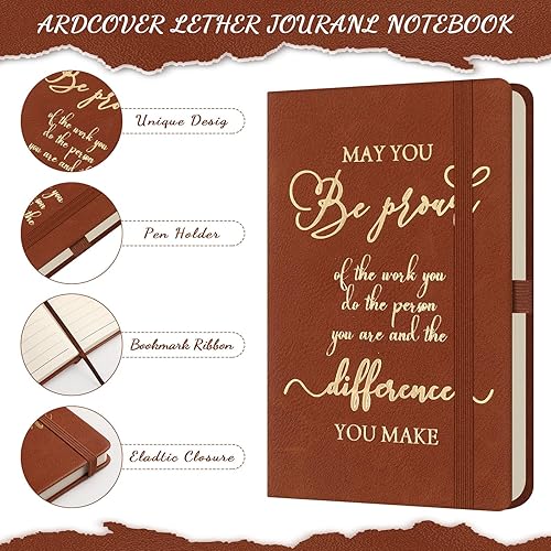 Miniatura 3 de 20 piezas de regalos de agradecimiento, regalos de agradecimiento para empleados, diario de cuero, cuaderno para equipo para compañeros de trabajo,