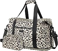 Capolo Expandable Waterproof Travel Duffle Bag - Weekender Overnight Gym Hospital Bag with Free Toiletry Bag for Men Women