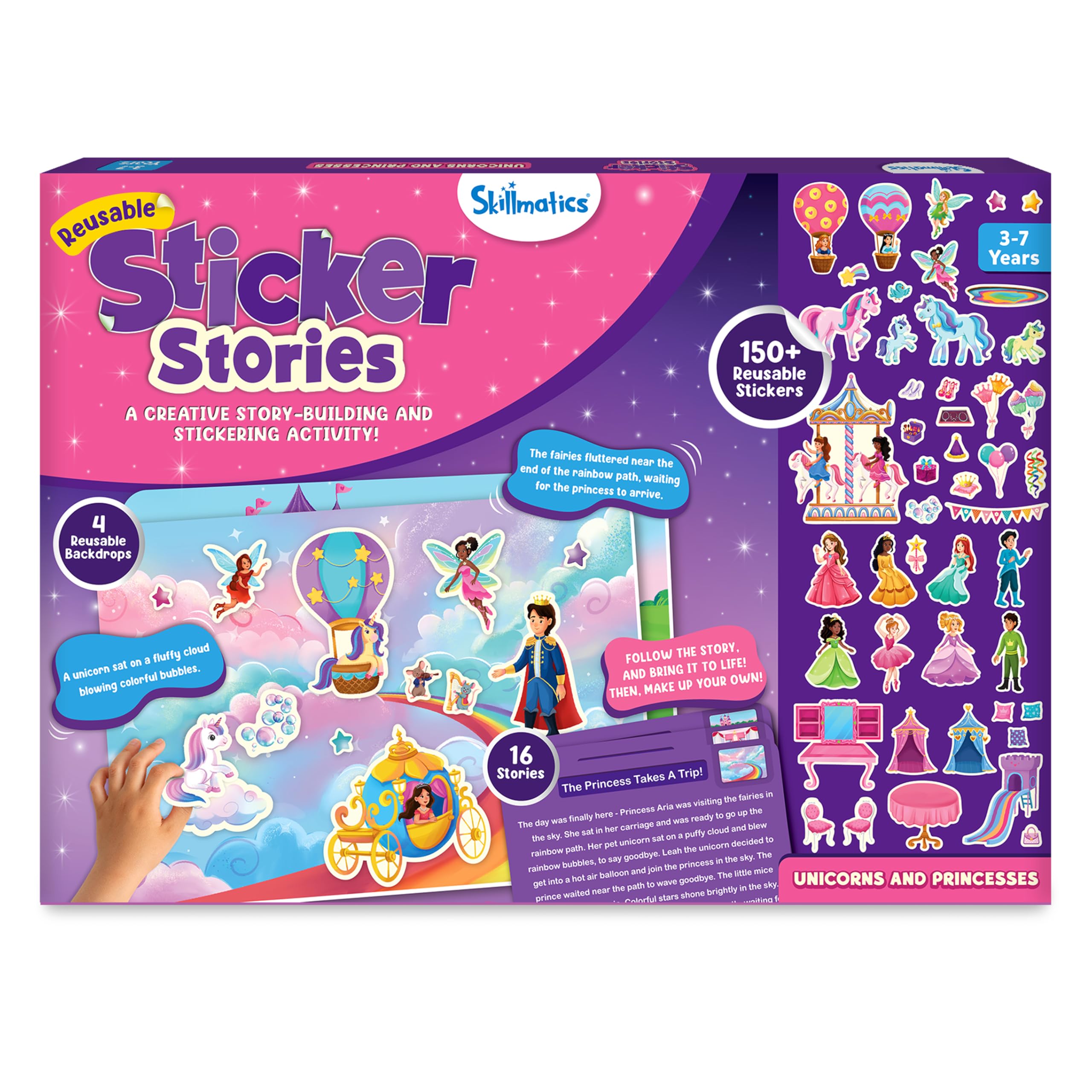 Skillmatics Activity Kit - Creative Storytelling & Skill Building with 150+ Reusable Stickers, Educational, Mess-Free Fun, Preschool & Kindergarten Toy, Gifts for Kids Ages 3, 4, 5, 6, 7