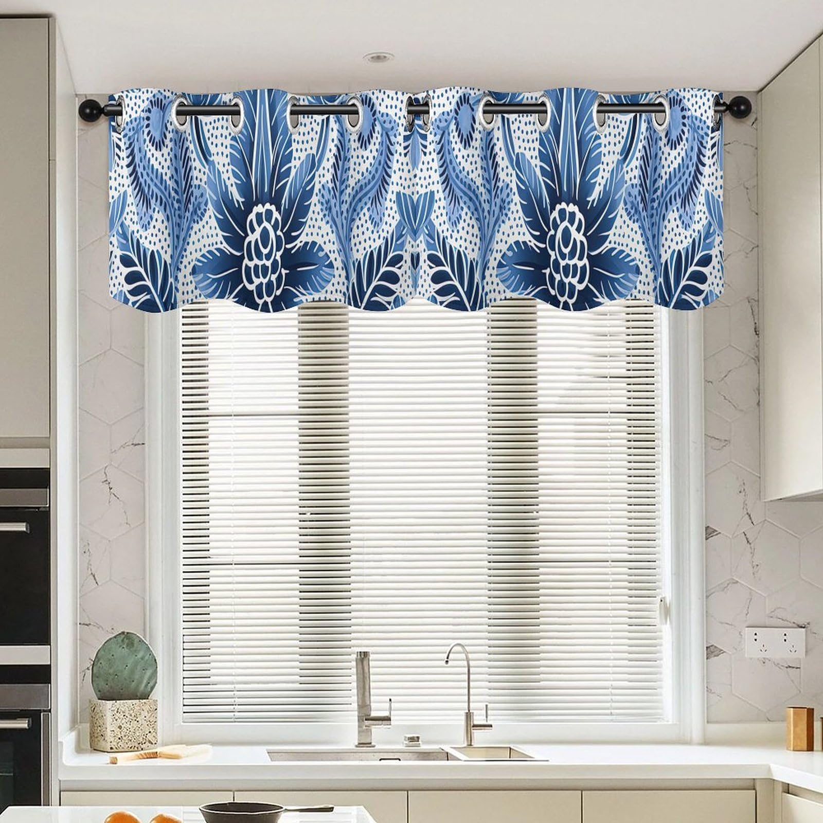 Cenefas de cortina estilo asiático para renovar tu cocina y salón