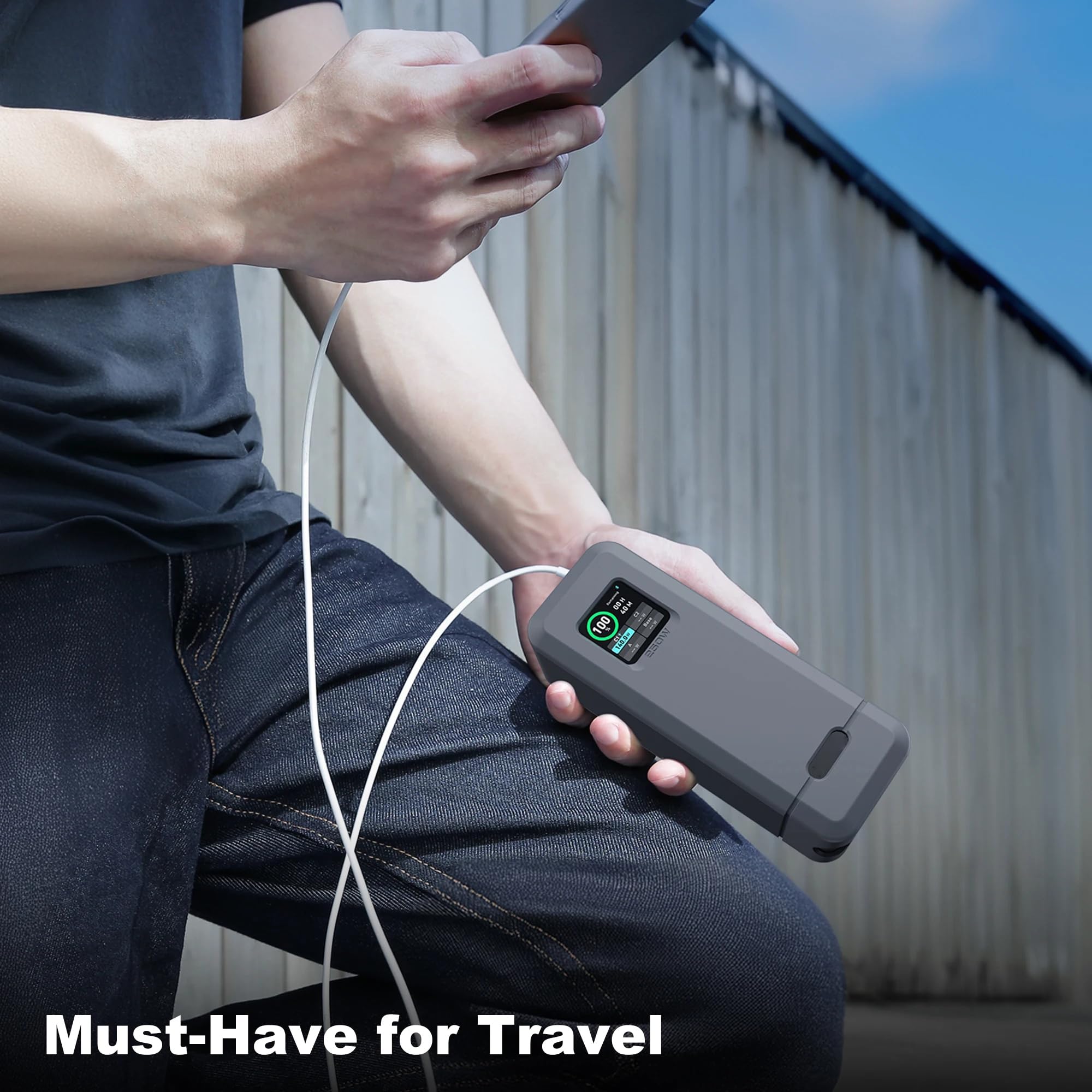 Cómodo agarre para batería, funda de silicona a prueba de golpes, antideslizante, carga portátil, fácil instalación, esencial para viajes de negocios