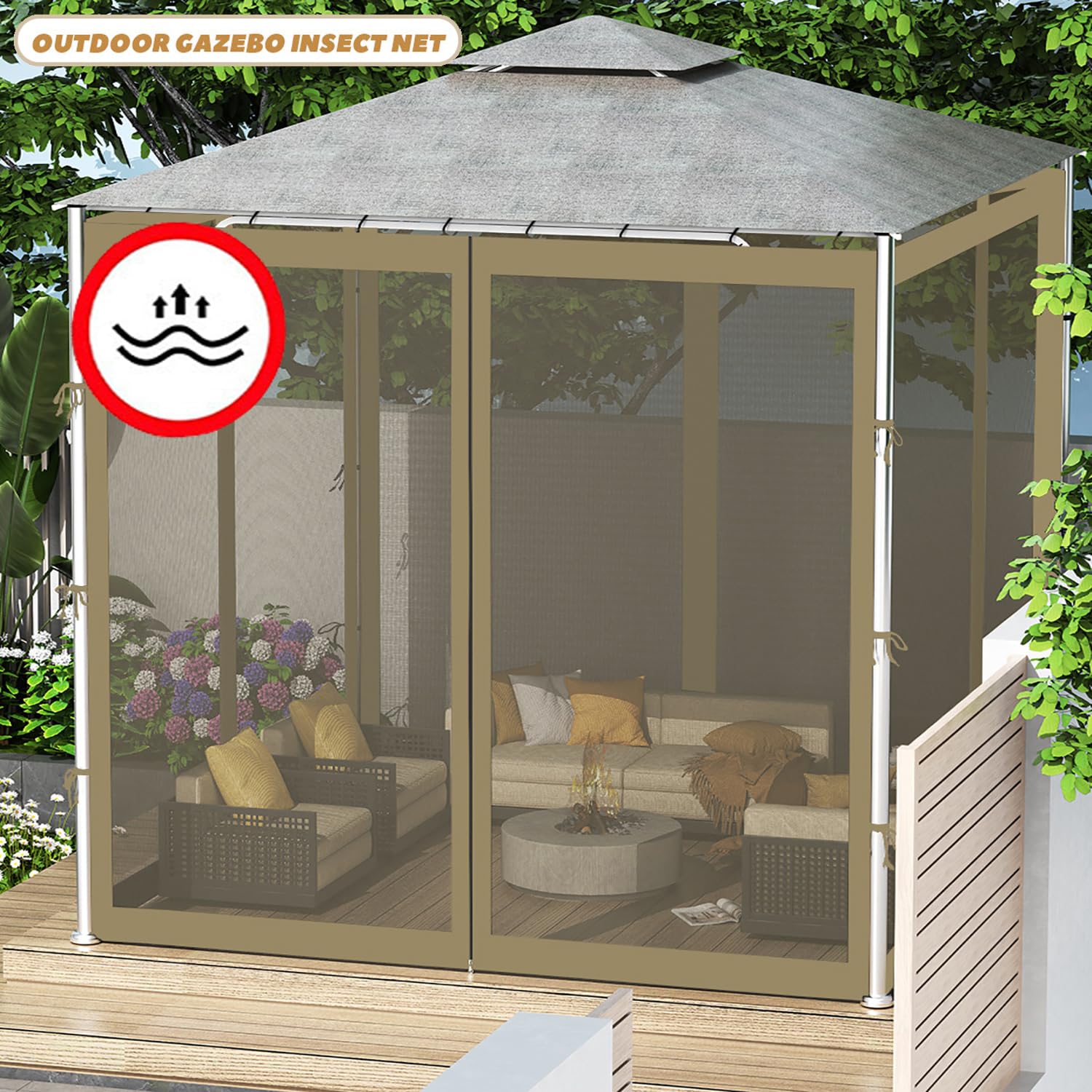 Moustiquaire de Remplacement Universelle pour Gazebo