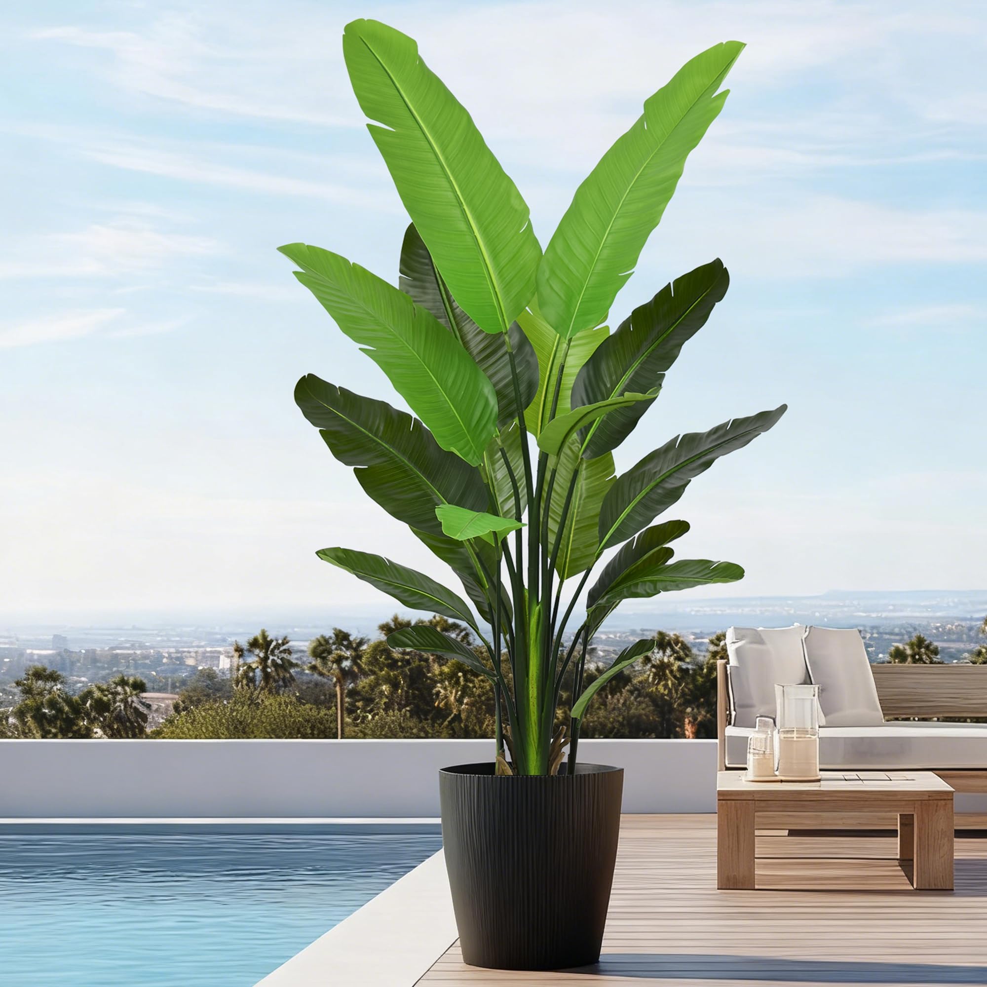 - Bird of Paradise Plant Artificial 6FT - Tall Faux Plants Indoor with 13 Lifelike Leaves Trunks, 72" Large Fake Tropical Floor Plant for Home Office Living Room Bedroom Indoor Decor