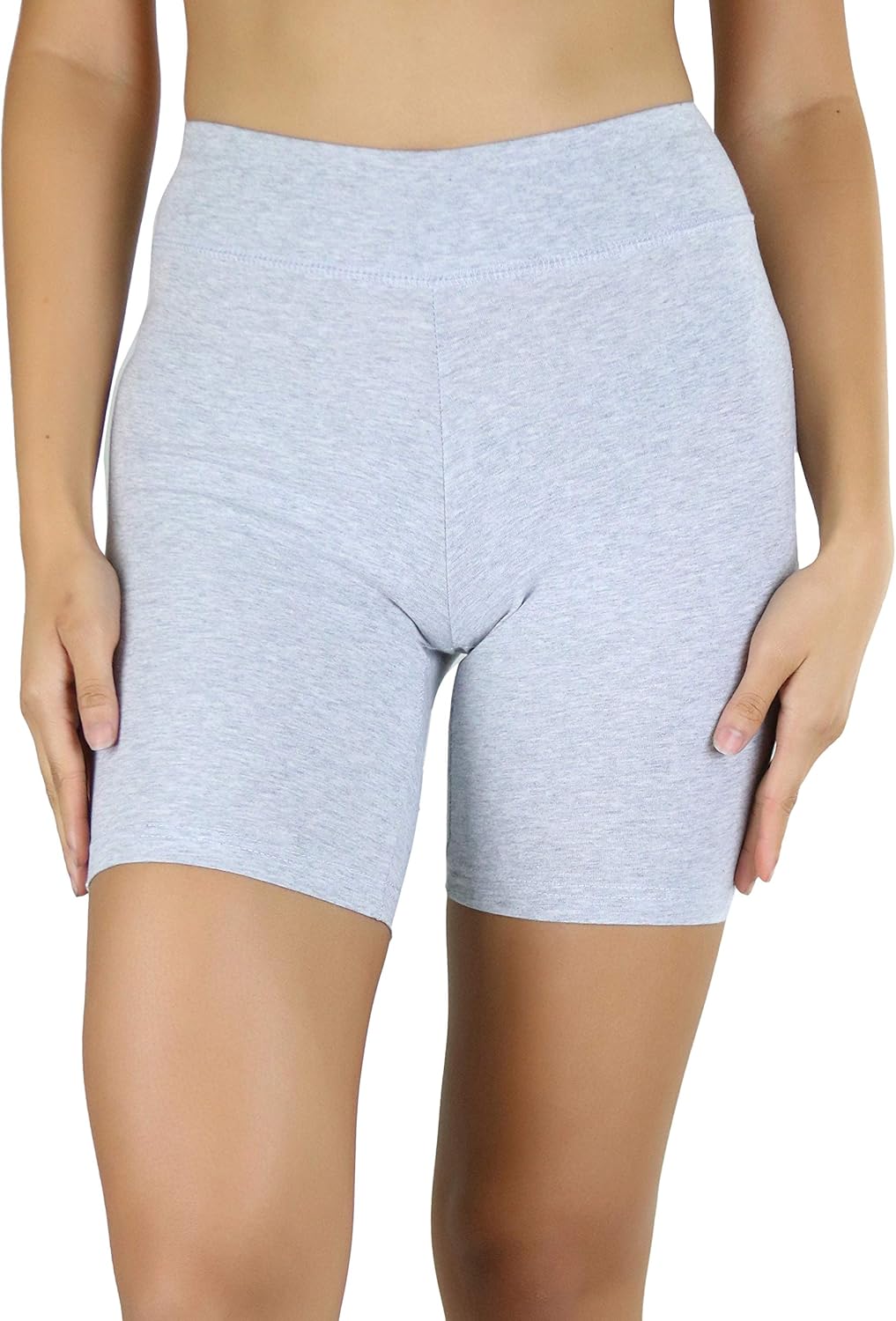 ToBeInStyle Women's Cotton-Spandex Blend 15" Outseam Shorts