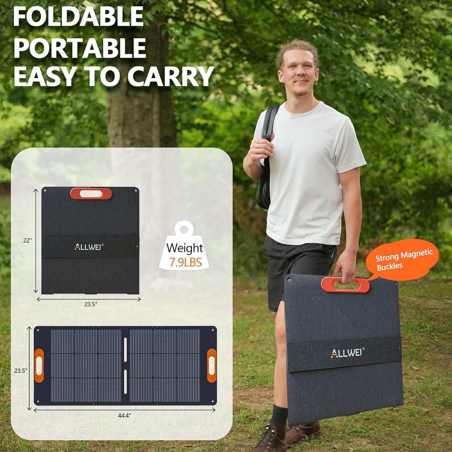 ALLWEI 300W 256Wh Power Station + 100W Solar Panel, LiFePO4 Solar Generator view 9