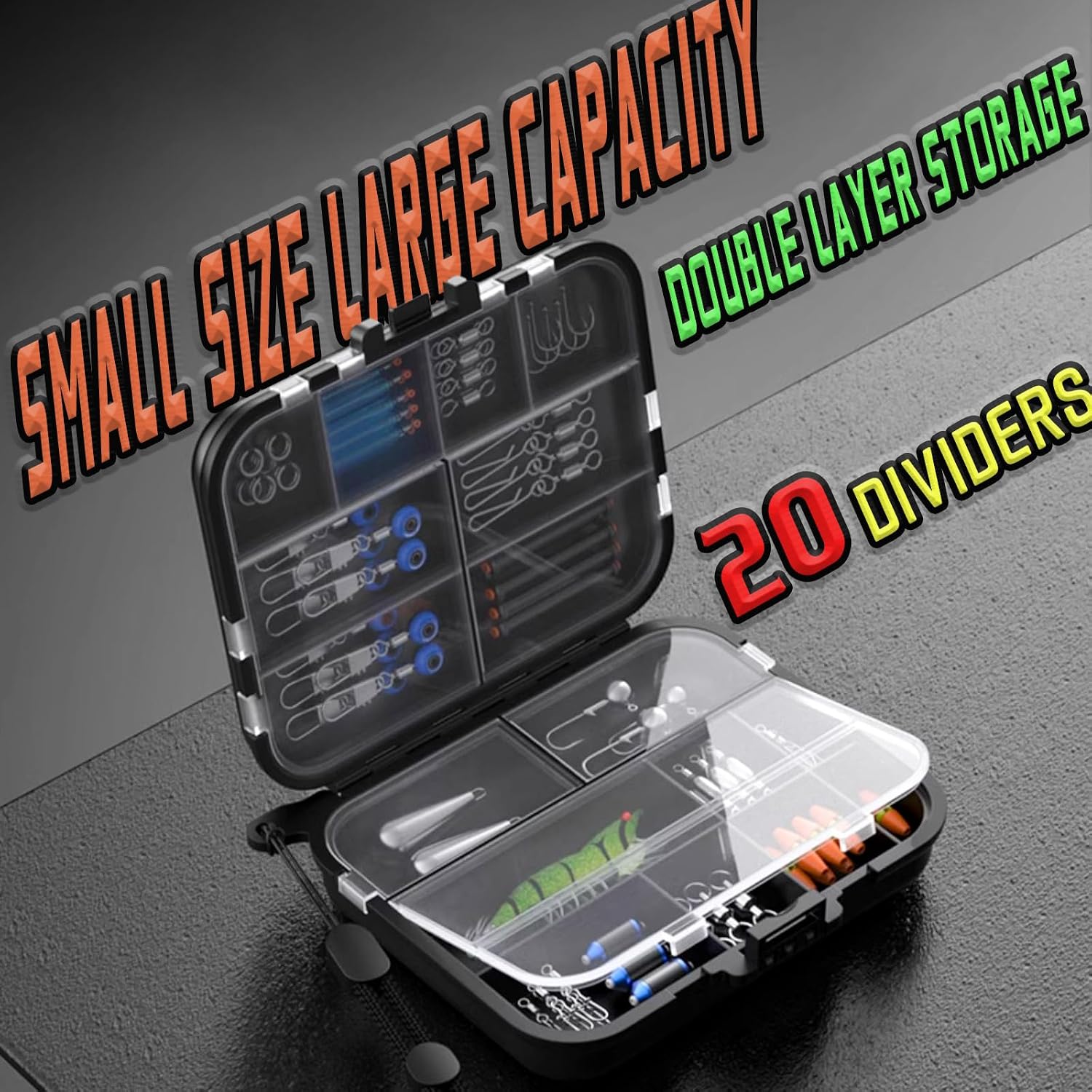 5 Pack Mini Plastic Tackle Boxes for Small Tackle Box Organizer, Ideal for Fishing Storage Containers, Kayak Fly Boxes Large