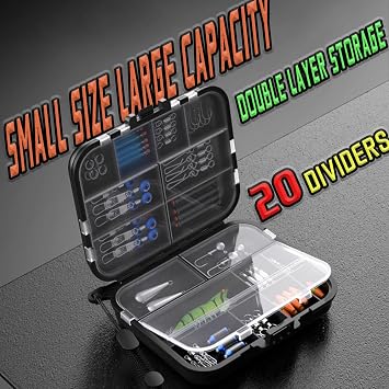 5 Pack Mini Plastic Tackle Boxes for Small Tackle Box Organizer, Ideal for Fishing Storage Containers, Kayak Fly Boxes Large