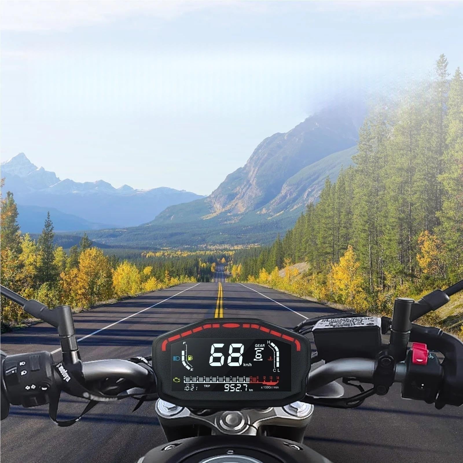 moto Medidor distancia Instrumento Tablero Del Odómetro De La Motocicleta