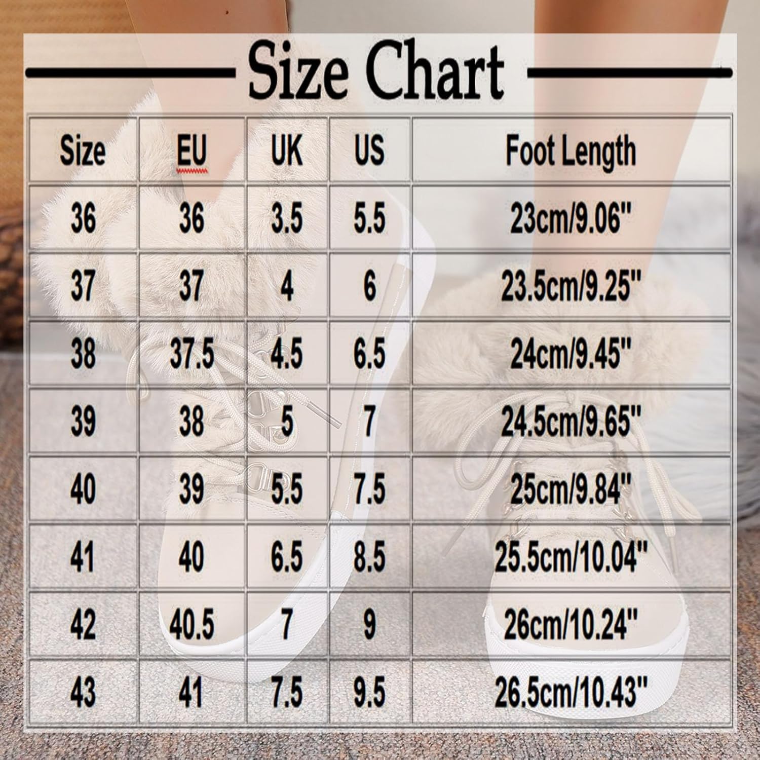 Female Thickened Fleece Lined Snow Boots with Front Lace Up and Round Toe for Winter