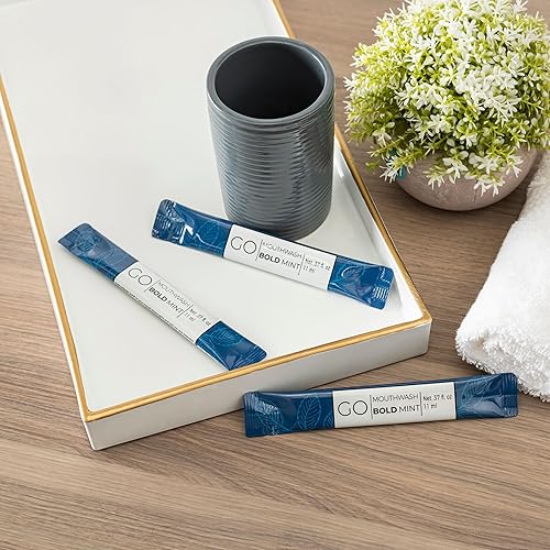Miniatura 5 de Bold Mint GO - Paquetes de enjuague bucal tamaño viaje - Mini enjuague bucal individual para aliento fresco - Diseño inteligente de paquete para