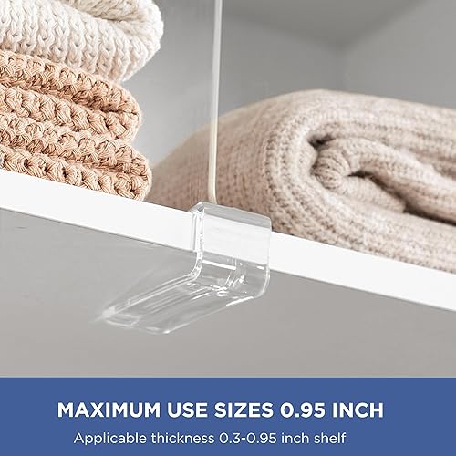 Miniatura 4 de HBlife Divisores transparentes de 12 pulgadas de alto versión extra alta, paquete de 10 organizadores de bolsos para armario, perfectos para