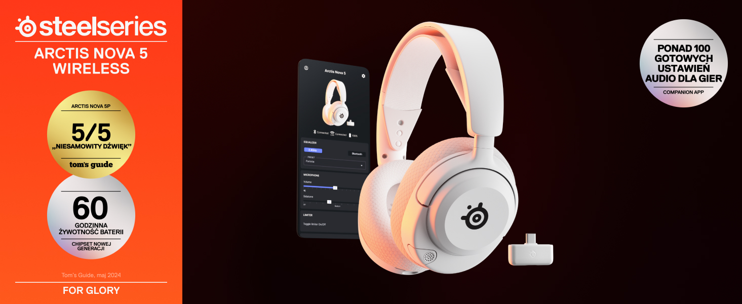 SteelSeries Arctis Nova 5 - Słuchawki wi-fi do gier