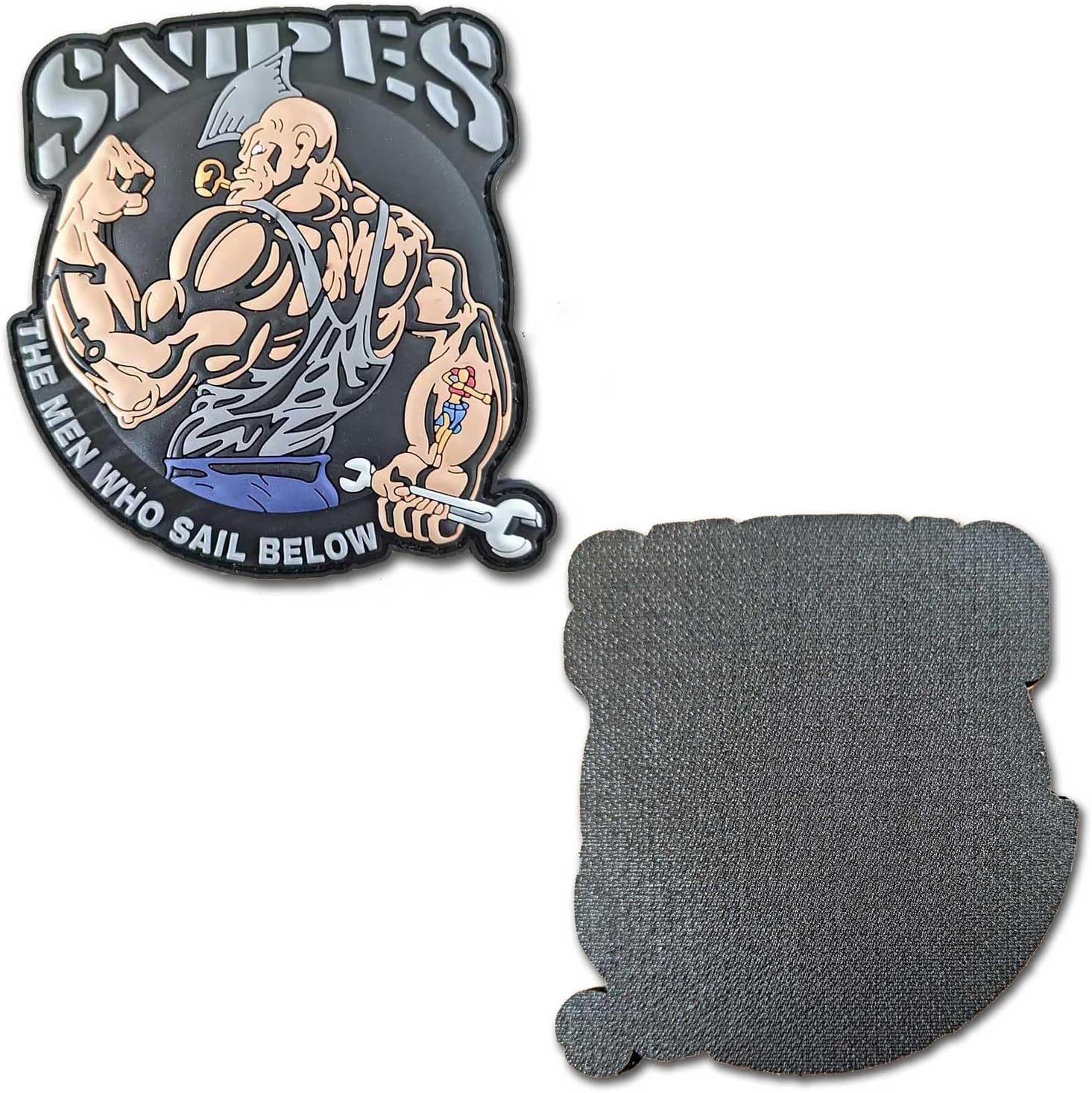 US Navy Popeye Snipes The Men Who Sail Below 3.5" Morale PVC Patch