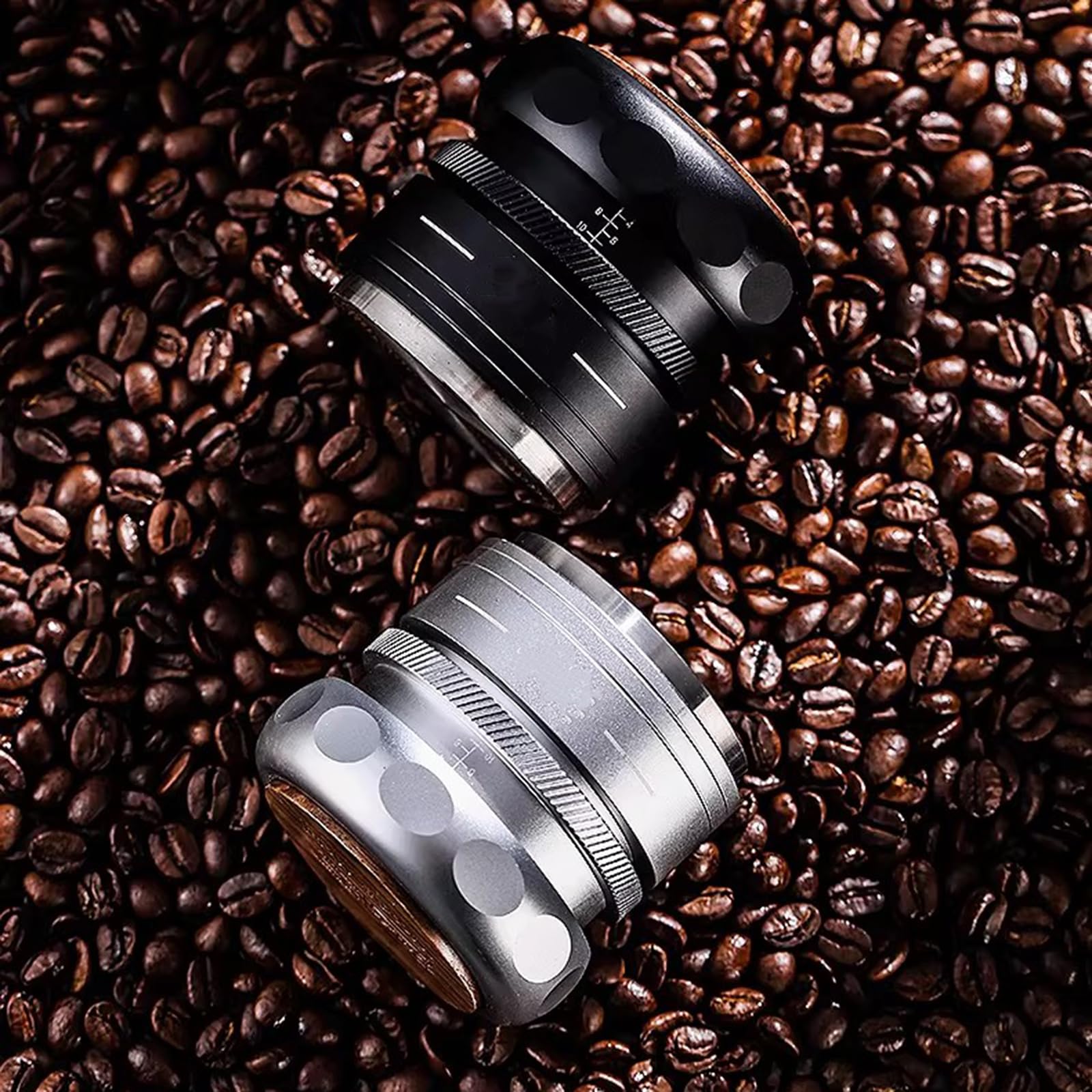 Juego de accesorios para espresso, manipulador de café ajustable, herramienta WDT, embudo dosificador y alfombrilla de almacenamiento para portafiltro de 58 mm