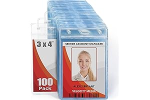 Mifflin-USA 4x3 Clear Plastic Vertical Card Holder