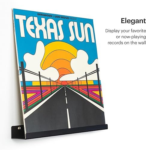 Miniatura 3 de Estante para Discos de Vinilo - 3 Estantes de Exhibición de Metal - Estantes de Vinilo de Montaje en Pared Now-Playing - un Soporte para Discos de