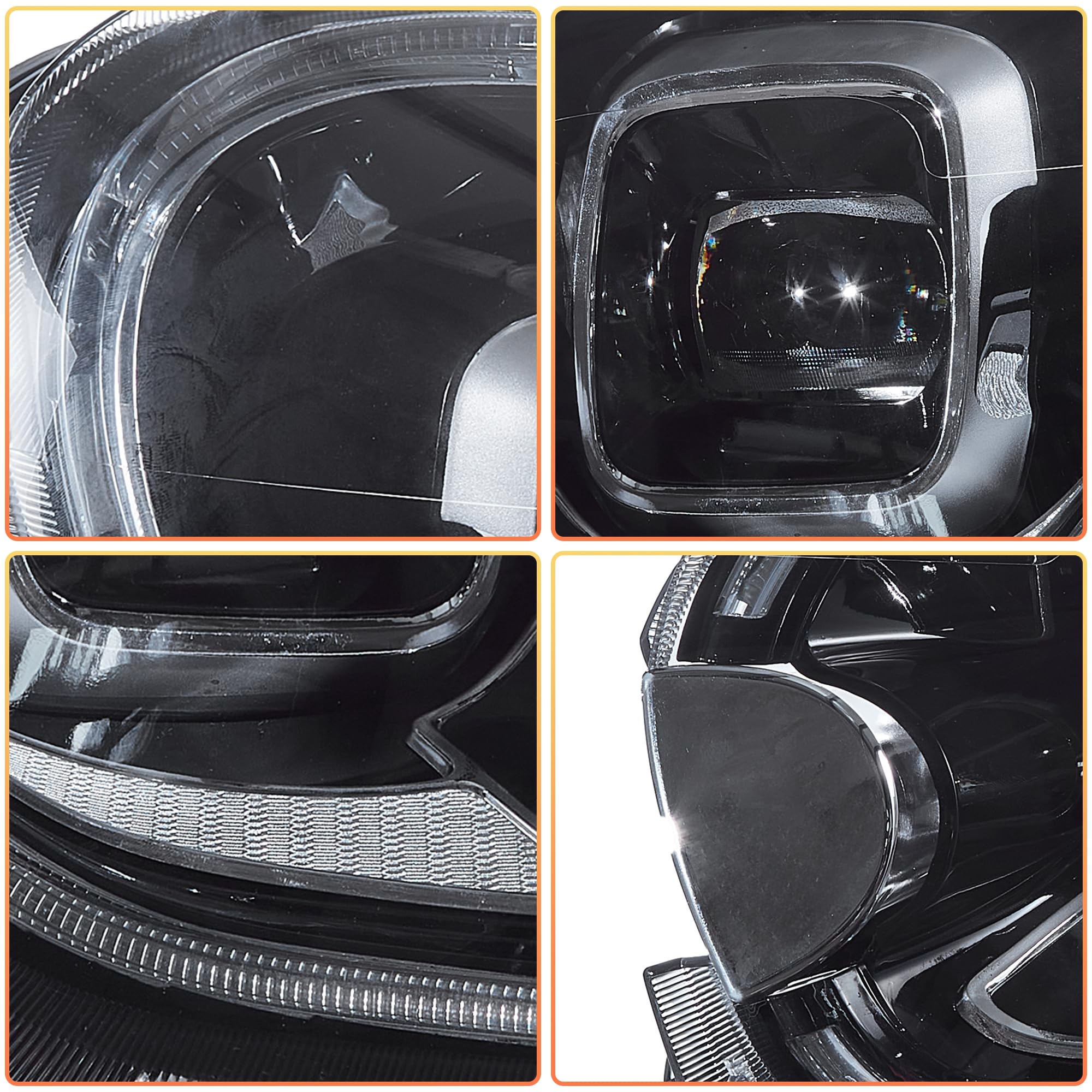 VLAND Full led Fari per Mini Countryman R60 2010-2017, DRL con effetto respirazione, 1 set