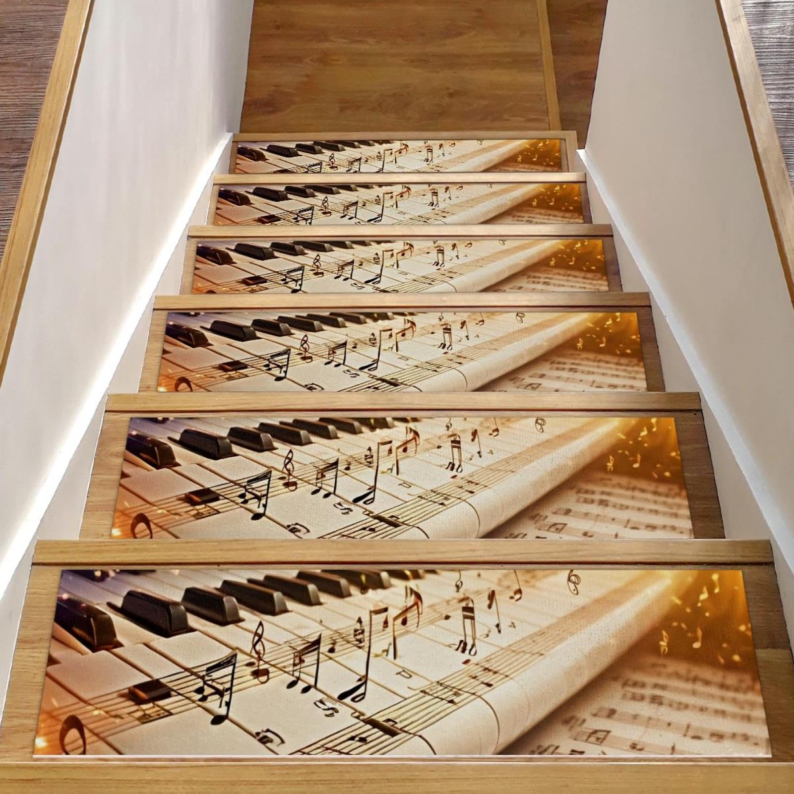 Tapis d'escalier contre les glissades sur bois intérieur lot 15