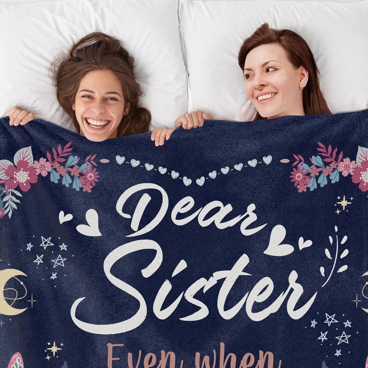 BeneCharm Sister Gifts Blanket - Sisters' Gift for Mother's Day, Valentine's Day, Birthday - 60'' x 50'' - Image 6