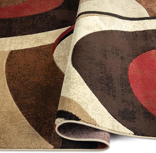 Miniatura 90 de Home Dynamix Tribeca Slade - Tapete contemporáneo, abstracto azul/rojo óxido, 7 pies 10 pulgadas x 10 pies 6 pulgadas Azul/Óxido