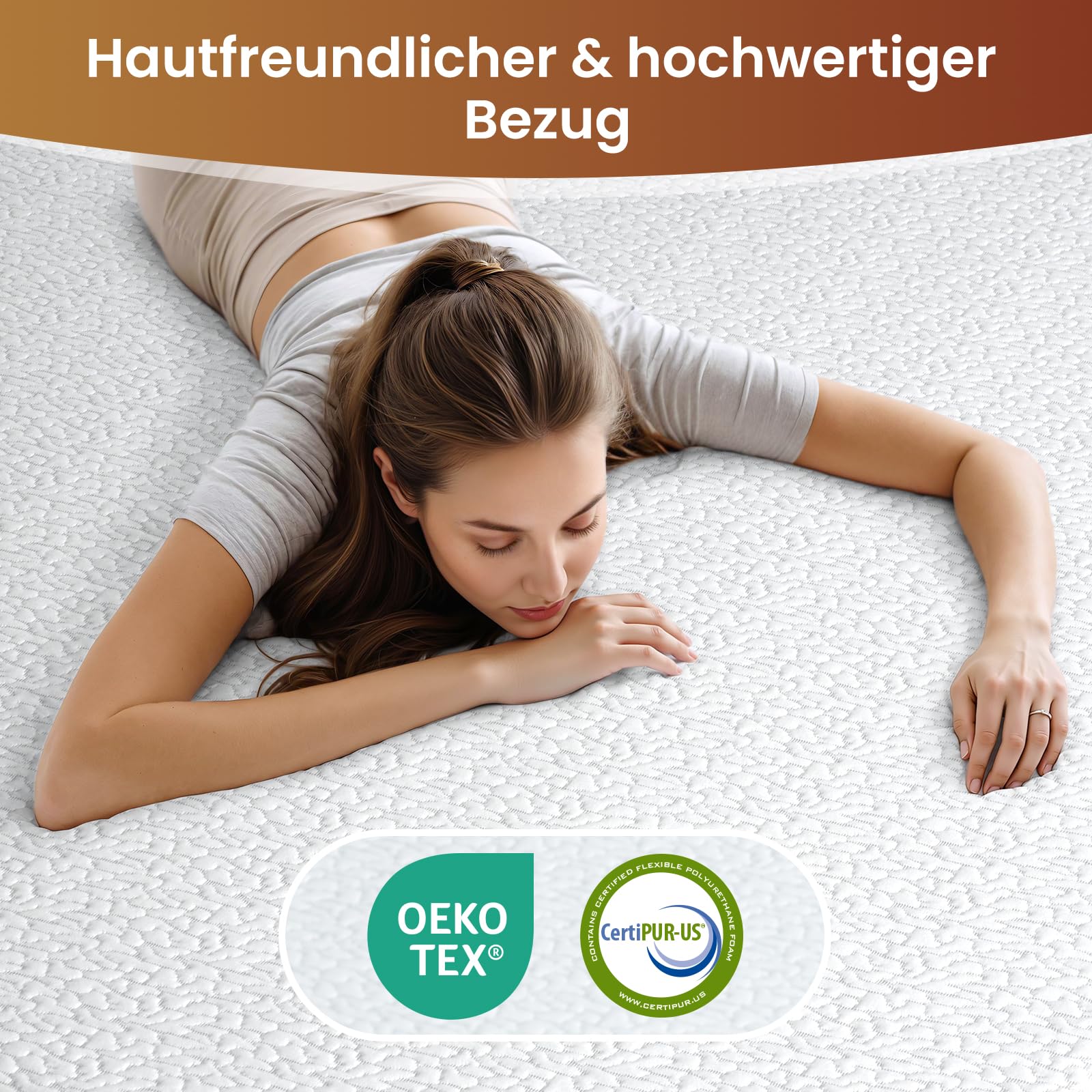 BedStory Topper 180x200cm, 7,5cm H3&H4 Topper aus Gel Memory Foam, Atmungsaktiver Matratzentopper für Boxspringbett Wohnwagen Schlafsofa, Bezug Waschbar, Oeko-TEX & CertiPUR-US Zertifiziert
