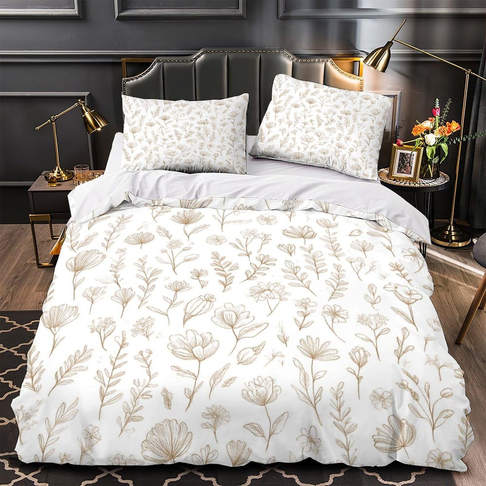 Housse de couette hypoallergique en microfibre résistante 3D