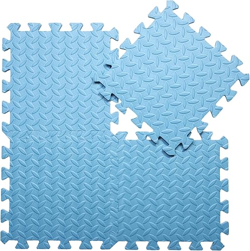 Tapete de juego de espuma EVA, 16 azulejos coloridos para bebé, tapete de juego cuadrado para niños con color sólido, azulejos de espuma