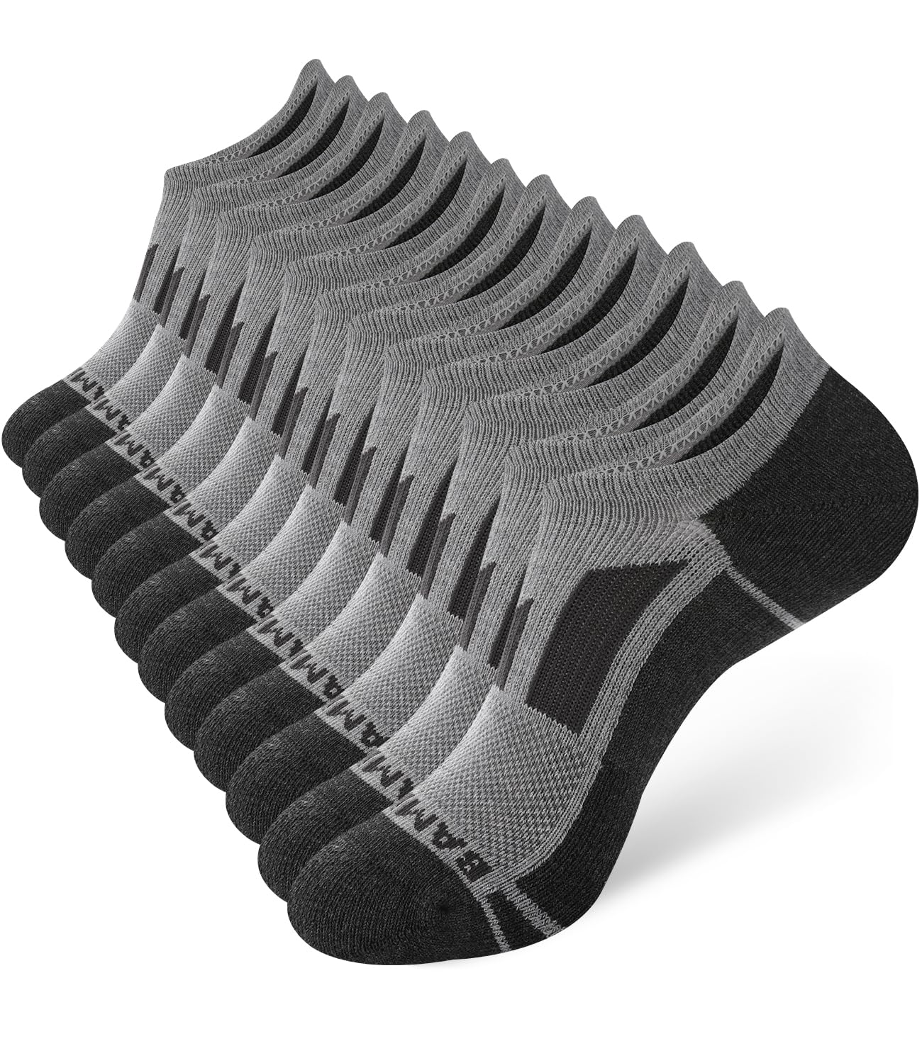 BAMBOO COOL Men's No-Show Socks Low Cut Breathable Moisture-Wicking Socks Non Slip Running Workout casual, 6 Packs