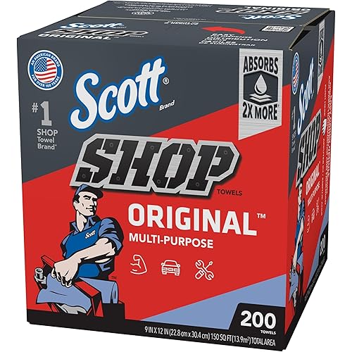 Scott Blue Shop Towels in a Box - 200 Sheets