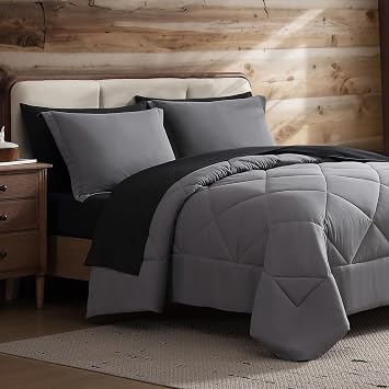 17% off: Coleman Twin Comforter Set Reversible Bed-in-a-Bag– Double-Sided Color Options, All-Season Comforter + Shams + Sheets …