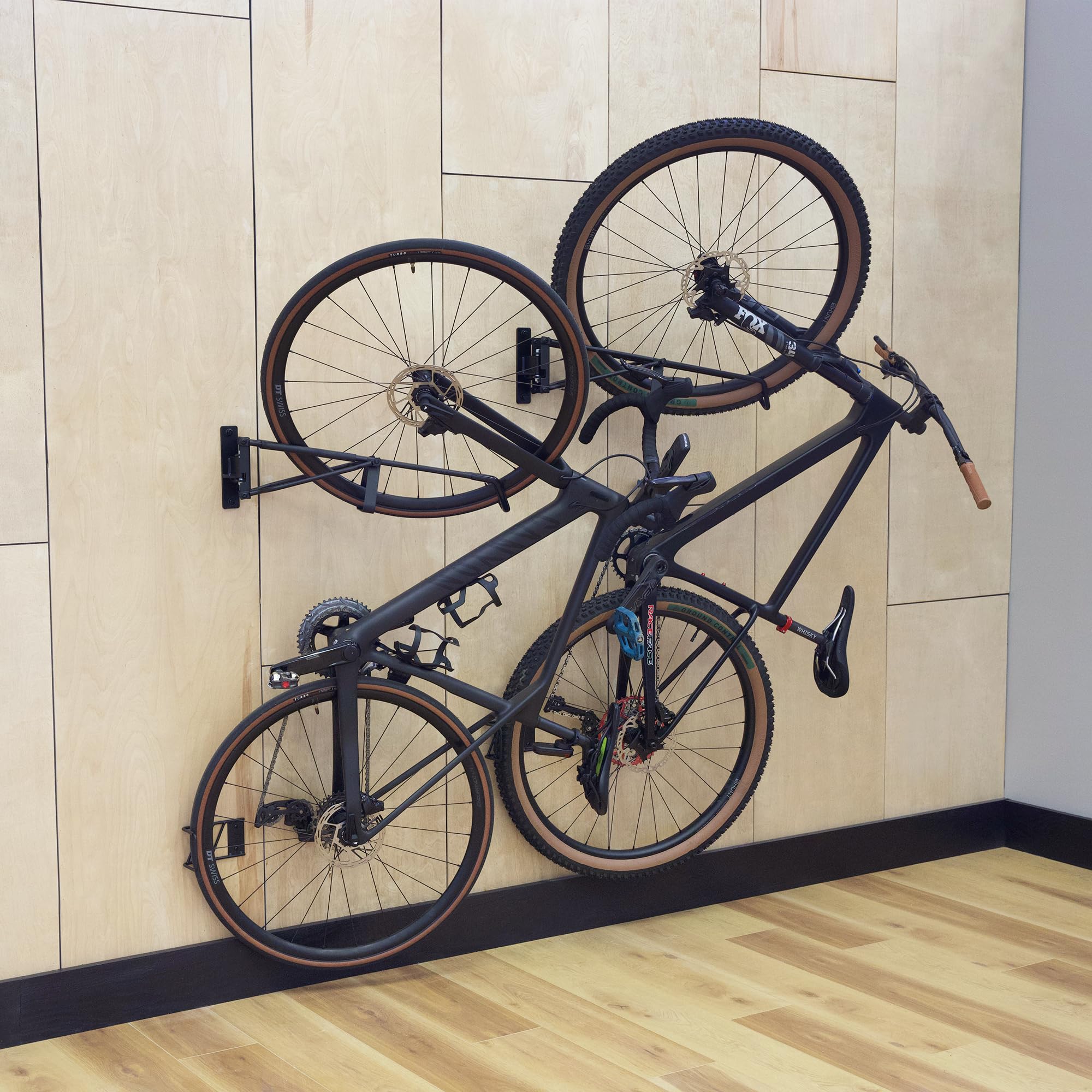 StoreYourBoard Supporto da parete girevole per bicicletta, senza sollevamento, verticale | Portabici da parete, verticale, girevole a parete, senza sollevamento